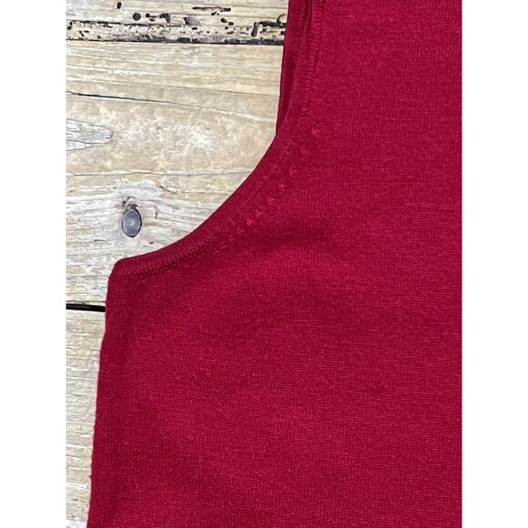 Additions by Chico’s Size 0 Red Sleeveless Stretchy Turtleneck Layering Top - Picture 7 of 7